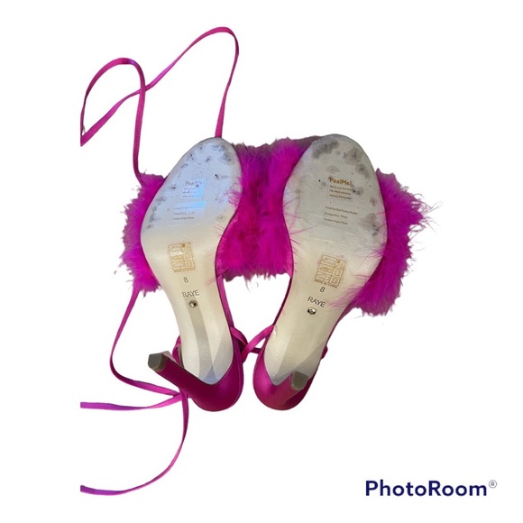 Farah feather lace up heel by raye - Picture 8 of 9